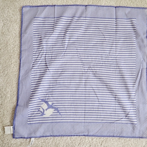 Neusteters Blue White Cotton Seagull Scarf Made in Italy 22" Sq MCM Original Tag - Picture 11 of 16